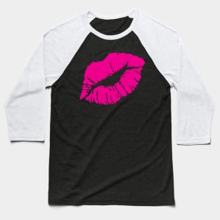 KISSING LIPS-PURE MAGENTA Baseball T-Shirt